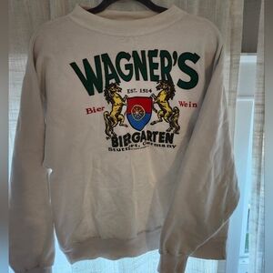 Vng Wagner's Biergarten White Crewneck Sweatshirt